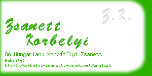 zsanett korbelyi business card